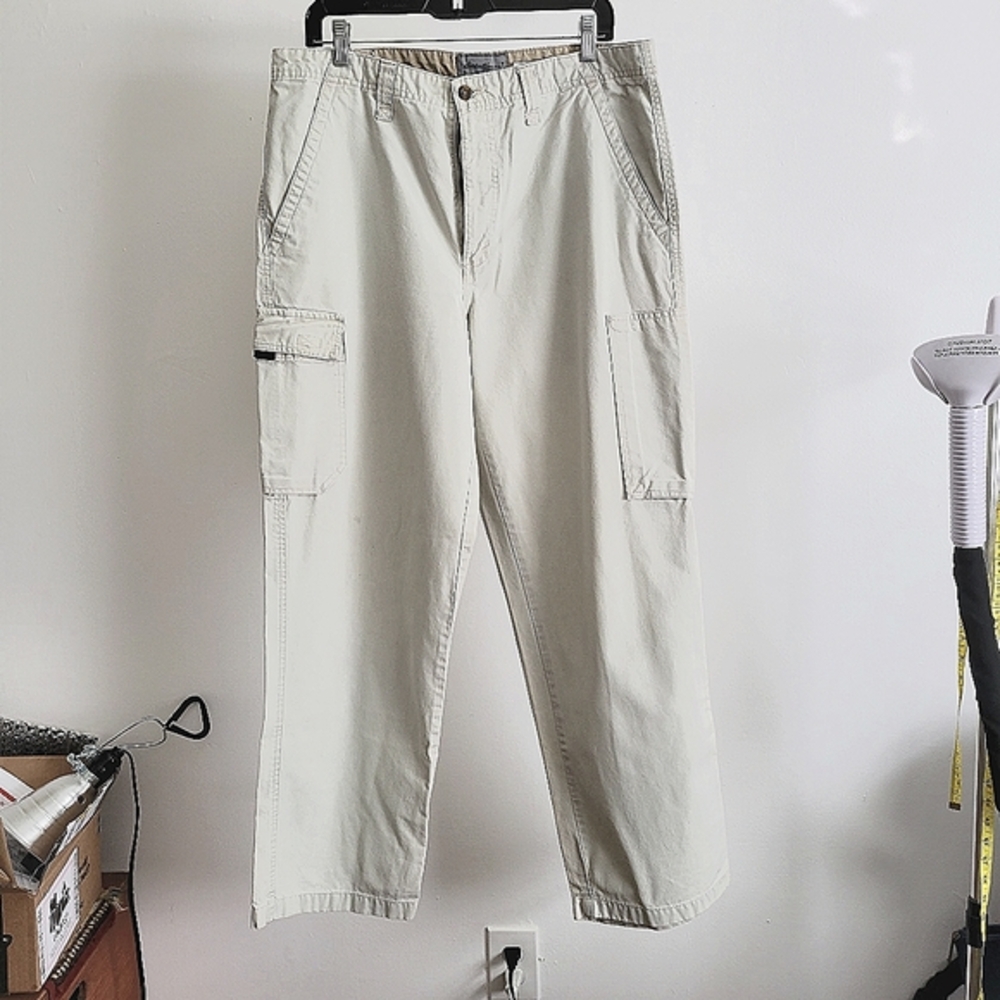Men's Cream Cargo Pants